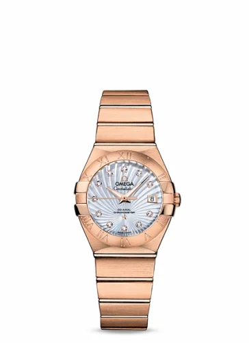 Omega Constellation Co-Axial 27 Brushed Red Gold / MOP Supernova 123.50.27.20.55.001 (12350272055001)
